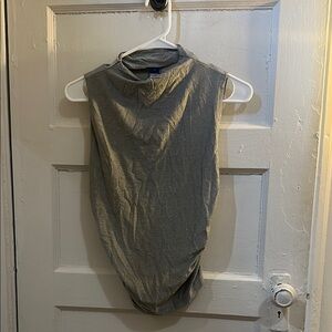 Old Navy Gray Ruched Sleeveless Tank Top